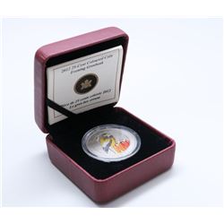2012 COLOURED EVENING GROSBEAK 25 CENT COIN