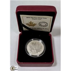 2014 FINE SILVER $10 MAPLE LEAF COIN