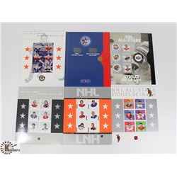 FIRST 6 OF HOCKEY CARDS ON STAMPS 2000-2005.