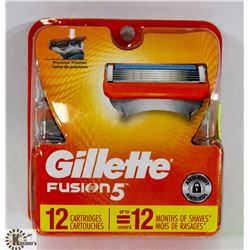 GILLETTE FUSION 5 RAZOR BLADES-12 CARTRIDGES
