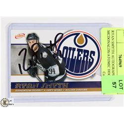 RYAN SMYTH AUTOGRAPHED MCDONALDS/ATOMIC HOCKEY