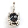 Image 4 : 57) 14K WHITE GOLD BLACK DIAMOND PENDANT,