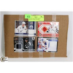 LOT OF GAME WORN JERSEY HOCKEY CARDS - GAGNER,