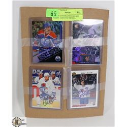 LOT OF AUTOGRAPHED HOCKEY CARDS - LAFLEUR, WENDEL,