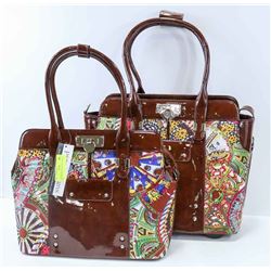 2PC P&D MULTI COLORED TRAVEL BAG.