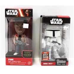 LOT OF 2 STAR WARS BOBBLE HEADS.