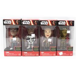 LOT OF 4 STAR WARS BOBBLE HEADS.