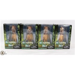 LOT OF 4 BREAKING BAD BOBBLE HEADS.