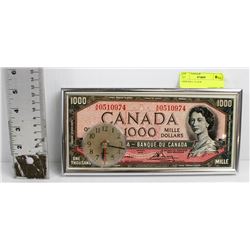 1000$ BILL CLOCK