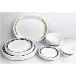 26 PC OLD TOWN BLUE CORELLE DISHES VINTAGE