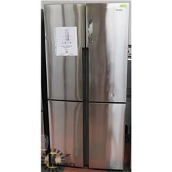 HAIER 4 DOOR STAINLESS STEEL 16.4 CUFT FRIDGE W/