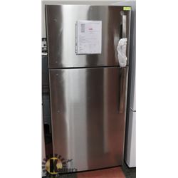 GE STAINLESS STEEL 18 CU FT APARTMENT SIZE FRIDGE,