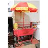 Image 1 : PORTABLE HOT DOG CART ON WHEELS WITH GRILL & BUN