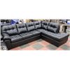 Image 1 : NEW BLACK LEATHERETTE LARGE SECTIONAL,