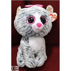 LARGE TY STUFFED ANIMAL ON CHOICE: GREY KITTEN