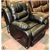 Image 1 : NEW BLACK LEATHERETTE RECLINING 36" SOFA CHAIR