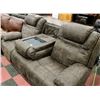 Image 1 : GREY POWER RECLINING FABRIC 88" SOFA WITH ONE