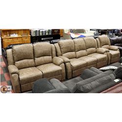 NEW DARIA FABRIC RECLINING 79" SOFA, 58" LOVE SEAT