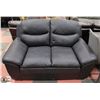 Image 1 : NEW BLACK LEATHERETTE 63" LOVE SEAT