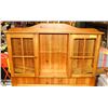 Image 3 : PINE WOOD CHINA CABINET, 42"X16"X73".