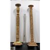 Image 1 : 2 WOODEN CANDLE STICKS, APPROX 39"H.