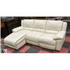 Image 1 : 2PC LEATHER 97" SOFA WITH CHAISE LOUNGER