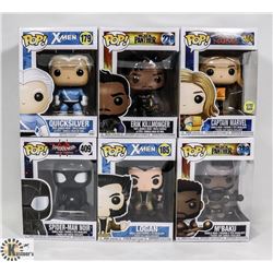 LOT OF 6 ASSORTED FUNKO POP VINYL FIGURES.