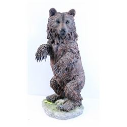 SOLID BEAR STATUE, 29.5"H.