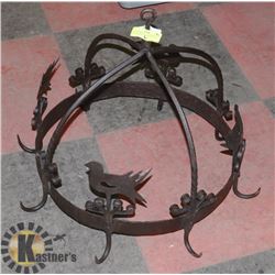 HEAVY WROUGHT IRON CEILING POT HANGER
