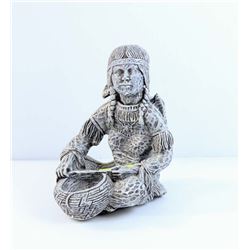 NATIVE MAN STATUE, 11 INCH TALL