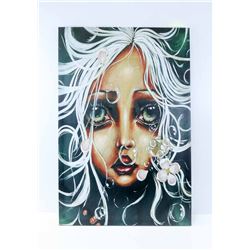 "WATER LILY" CANVAS ART BY ANGELINA WRONA, 24 X 36