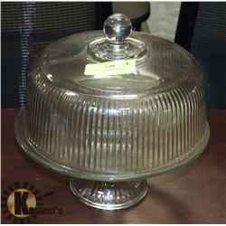 LIDDED GLASS CAKE SERVER