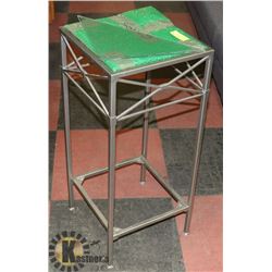 LIVING ROOM TALL ACCENT TABLE WITH METAL BASE,