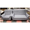 Image 1 : LIGHT GREY FABRIC 81" SOFA, 63" LOVESEAT AND 42"