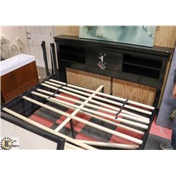 NEW KING SIZE BEDFRAME BOOKSHELF WITH HEADBOARD