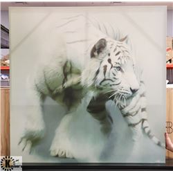 LARGE WHITE TIGER CANVAS PRINT.