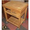 Image 1 : KITCHEN BAMBOO TROLLEY, 29"X22"X36.5".