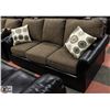 Image 1 : NEW LEATHERETTE AND FABRIC SOFA 80" & LOVE SEAT