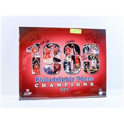 1983 NBA PHILADELPHIA 76ERS 16X20 PHOTO WITH 6