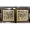 Image 1 : PAIR OF ORIENTAL FRAMED  ART CARVINGS