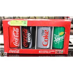 SET OF 4 COCA-COLA GLASSES