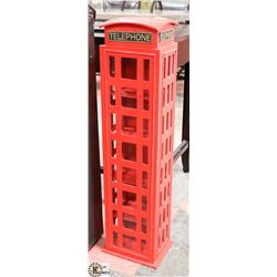 TELEPHONE BOOTH STORAGE CABINET, 34 X 8 X 7