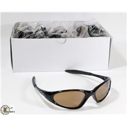 BOX OF BLACK OAKLEY STYLED SUNGLASSES