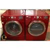 Image 1 : WHIRLPOOL RED DRYER AND WASHING MACHINE,