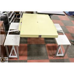VINTAGE FOLDING PORTABLE PICNIC TABLE