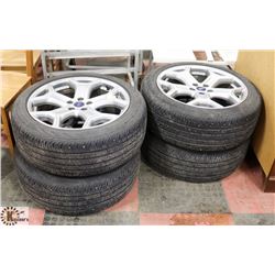 SET OF 4 FORD RIMS AND TIRES, 235/45R 19
