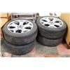 Image 1 : SET OF 4 FORD RIMS AND TIRES, 235/45R 19