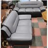 Image 1 : NEW BLACK AND GREY LEATHERETTE 76" SOFA & 58" LOVE