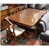 Image 1 : ESTATE WOOD TABLE (42"X73.5"X30") WITH 6 CHAIRS,