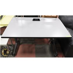 FOLDING ADJUSTABLE WORK STATION W/ DUAL PLUG INS